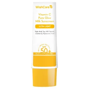 Wishcare Vitamin C Pure Glow Milk Sunscreen Ultra Light SPF 50+ PA++++ 50g